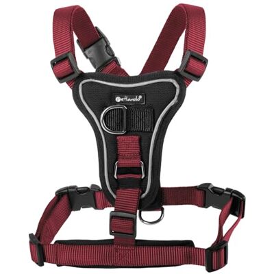 Petlando Hundegeschirr Anti Zug, Basic Comfort Plus, Bordeaux, XL Vertikaler Brust-D-Ring, Ohne Über-Kopf-Ziehen, Stufenlos verstellbar, Gepolstert, Geschirr für sehr große Hunde Petlando Hundegeschirr Anti Zug, Basic Comfort Plus, Bordeaux, XL Vertikaler Brust-D-Ring, Ohne Über-Kopf-Ziehen, Stufenlos verstellbar, Gepolstert, Geschirr für sehr große Hunde