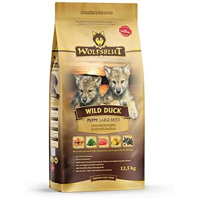 Wolfsblut – Wild Duck Large Breed Puppy Trockenfutter mit natürlichen Zutaten für große, heranwachsende Hunde. Getreidefreies Alleinfutter ohne Zusatzstoffe im Beutel 2x12,5kg Ente Wolfsblut – Wild Duck Large Breed Puppy Trockenfutter mit natürlichen Zutaten für große, heranwachsende Hunde. Getreidefreies Alleinfutter ohne Zusatzstoffe im Beutel 2x12,5kg Ente