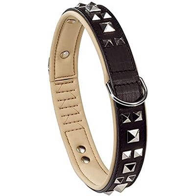 FERPLAST Giotto Luxor schwarzes Lederhalsband - 6 Größen - C25/44 FERPLAST Giotto Luxor schwarzes Lederhalsband - 6 Größen - C25/44