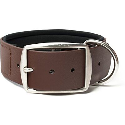 Mystique ® Biothane Halsband Deluxe Neopren 38mm rostfrei braun 35-43cm Mystique ® Biothane Halsband Deluxe Neopren 38mm rostfrei braun 35-43cm