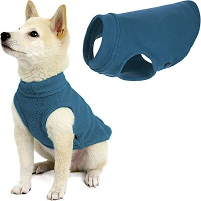 GOOBY Stretch Fleece Weste Pullover Fleece Weste Jacke Sweater für Hunde, Stahlblau, Medium GOOBY Stretch Fleece Weste Pullover Fleece Weste Jacke Sweater für Hunde, Stahlblau, Medium