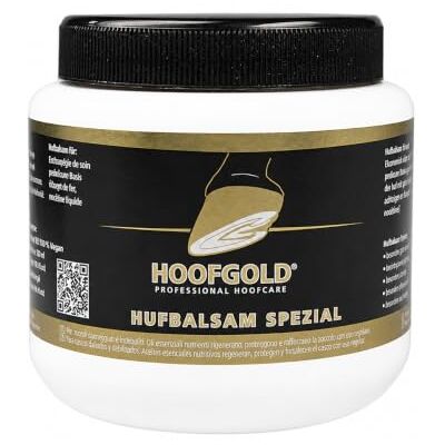 HOOFGOLD Hufbalsam Spezial 500 ml, Huffett Pferd für Hufpflege & Nässe Öl & Wachs für Hufe, bei Hufrissen, sprödem Horn, Matsch und Stallalltag, nährt, schützt und pflegt das Hufhorn HOOFGOLD Hufbalsam Spezial 500 ml, Huffett Pferd für Hufpflege & Nässe Öl & Wachs für Hufe, bei Hufrissen, sprödem Horn, Matsch und Stallalltag, nährt, schützt und pflegt das Hufhorn