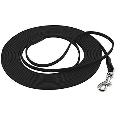 LENNIE Ultraleichte BioThane Schleppleine für Hunde/Katzen bis 3 kg, 5 mm LACE, 2m lang, mit Handschlaufe, Schwarz, genäht LENNIE Ultraleichte BioThane Schleppleine für Hunde/Katzen bis 3 kg, 5 mm LACE, 2m lang, mit Handschlaufe, Schwarz, genäht