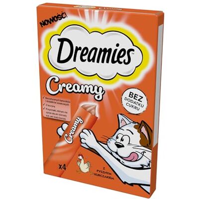 Dreamies Katzenleckerlis Creamy Snacks mit Huhn – köstlich cremiger Geschmack – 20 Portionsbeutel (5 x 4 x 10g) Dreamies Katzenleckerlis Creamy Snacks mit Huhn – köstlich cremiger Geschmack – 20 Portionsbeutel (5 x 4 x 10g)