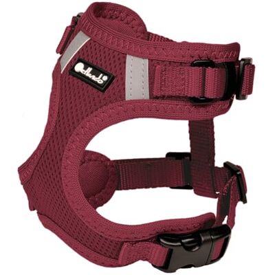 Petlando Hundegeschirr Mesh Vest, leichtes Brustgeschirr aus weichem Mesh & Nylon, stufenlos verstellbar, reflektierend mit 2 D-Ringen, Bordeaux L, Geschirr Hund leicht Petlando Hundegeschirr Mesh Vest, leichtes Brustgeschirr aus weichem Mesh & Nylon, stufenlos verstellbar, reflektierend mit 2 D-Ringen, Bordeaux L, Geschirr Hund leicht