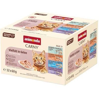Animonda Fine Fillets in Gelee Mixpack Katzen Nassfutter(12 x 60 g) Ergänzungsfutter mit zartem Fischfilet in Gelee, ohne Zusatz von Zucker und Getreide Animonda Fine Fillets in Gelee Mixpack Katzen Nassfutter(12 x 60 g) Ergänzungsfutter mit zartem Fischfilet in Gelee, ohne Zusatz von Zucker und Getreide