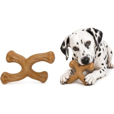 Flamingo hundespielzeug Kauspielzeug mit Rindfleischgeschmack Nyl'o Wood X-Form Kunststoff und Holzfasern Zahnpflege für Hunde Flamingo hundespielzeug Kauspielzeug mit Rindfleischgeschmack Nyl'o Wood X-Form Kunststoff und Holzfasern Zahnpflege für Hunde