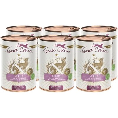 Terra Canis Wild & Kaninchen mit Gurke, Light Nassfutter für Hunde, 6x400g 100% Lebensmittelqualität aller Rohstoffe, mit frischem Fleisch, kalorien- und fettreduziert, getreide- und glutenfrei Terra Canis Wild & Kaninchen mit Gurke, Light Nassfutter für Hunde, 6x400g 100% Lebensmittelqualität aller Rohstoffe, mit frischem Fleisch, kalorien- und fettreduziert, getreide- und glutenfrei