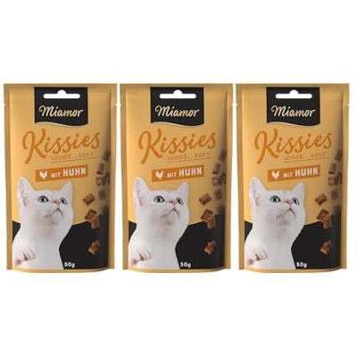 Miamor Kissies Huhn – 3 x 50g Weiche Katzenleckerlis mit 90% Fleischanteil Getreidefrei & ohne Zuckerzusatz Katzensnack für Zwischendurch Miamor Kissies Huhn – 3 x 50g Weiche Katzenleckerlis mit 90% Fleischanteil Getreidefrei & ohne Zuckerzusatz Katzensnack für Zwischendurch