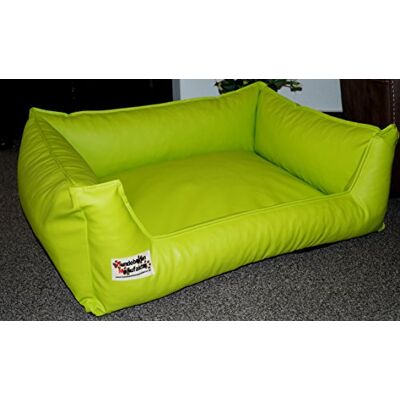 Hundebettenmanufaktur Hundebett Hundesofa Schlafplatz Kunstleder Acceso 105 cm X 80 cm limone Hundebettenmanufaktur Hundebett Hundesofa Schlafplatz Kunstleder Acceso 105 cm X 80 cm limone
