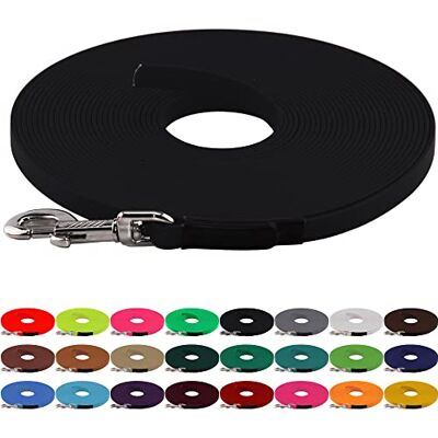 LENNIE BioThane Schleppleine, 9mm, Hunde 5-15kg, 2m lang, ohne Handschlaufe, Schwarz, genäht LENNIE BioThane Schleppleine, 9mm, Hunde 5-15kg, 2m lang, ohne Handschlaufe, Schwarz, genäht