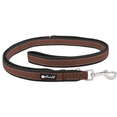 Petlando Hundeleine Outdoor, Mokka, 230x1,5cm Für kleine Hunde, 3-fach verstellbare Führleine, reflektierend, weiche Mesh-Polsterung, starke Karabiner, Umhängeleine Petlando Hundeleine Outdoor, Mokka, 230x1,5cm Für kleine Hunde, 3-fach verstellbare Führleine, reflektierend, weiche Mesh-Polsterung, starke Karabiner, Umhängeleine