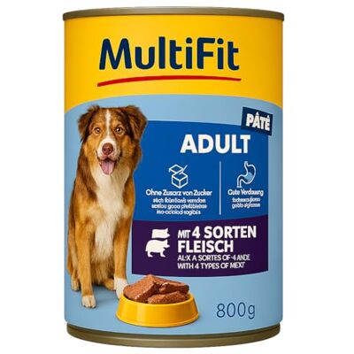 MultiFit Pate Adult 4 Sorten Mix 6x800g MultiFit Pate Adult 4 Sorten Mix 6x800g