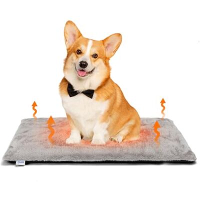 Nobleza Selbstheizende Hundematte für Hunde & Katzen, Haustiere Wärmematte Winter, Hundekissen für Hundebetten aus Verdicktem Memory-Schaumstoff, Mit Waschbarem, Weichem Plüschbezug, Grau, 76x48x4 cm Nobleza Selbstheizende Hundematte für Hunde & Katzen, Haustiere Wärmematte Winter, Hundekissen für Hundebetten aus Verdicktem Memory-Schaumstoff, Mit Waschbarem, Weichem Plüschbezug, Grau, 76x48x4 cm