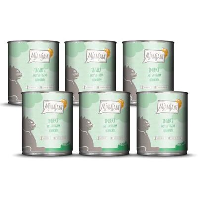 MjAMjAM Premium Nassfutter für Katzen Insekt mit saftigem Hühnchen, 6er Pack (6 x 800 g), getreidefrei mit Insektenprotein MjAMjAM Premium Nassfutter für Katzen Insekt mit saftigem Hühnchen, 6er Pack (6 x 800 g), getreidefrei mit Insektenprotein