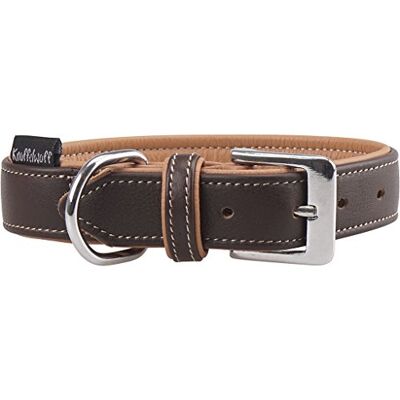 Knuffelwuff Hundehalsband Leder Lederhalsband Hund weiches Leder Arcadia 21-25CM Braun Knuffelwuff Hundehalsband Leder Lederhalsband Hund weiches Leder Arcadia 21-25CM Braun