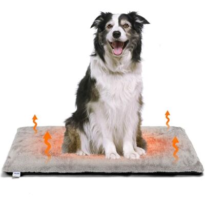 Nobleza Selbstheizende Hundematte für Hunde & Katzen, Haustiere Wärmematte Winter, Hundekissen für Hundebetten aus Verdicktem Memory-Schaumstoff, Mit Waschbarem, Weichem Plüschbezug, Grau, 91x58x4 cm Nobleza Selbstheizende Hundematte für Hunde & Katzen, Haustiere Wärmematte Winter, Hundekissen für Hundebetten aus Verdicktem Memory-Schaumstoff, Mit Waschbarem, Weichem Plüschbezug, Grau, 91x58x4 cm