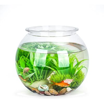 Nobleza Goldfischglas Bruchsicherer Kunststoff Fischschale, ideal für Blumen oder als Fischglas, 17.5 cm Nobleza Goldfischglas Bruchsicherer Kunststoff Fischschale, ideal für Blumen oder als Fischglas, 17.5 cm