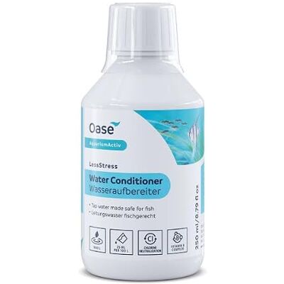 Oase LessStress Wasseraufbereiter 250 ml für fischfreundliches Aquariumwasser, zur Stressreduktion bei Zierfischen, spendet Jod Oase LessStress Wasseraufbereiter 250 ml für fischfreundliches Aquariumwasser, zur Stressreduktion bei Zierfischen, spendet Jod