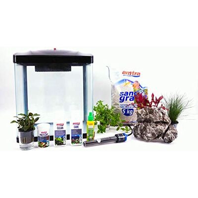 AquaOne HR-300 schwarz inklusive Dekoration Nano Aquarium Komplettaquarium Filteranlage Nanoaquarium Set Filter Beleuchtung AquaOne HR-300 schwarz inklusive Dekoration Nano Aquarium Komplettaquarium Filteranlage Nanoaquarium Set Filter Beleuchtung