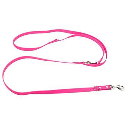 Mystique Biothane verstellbare Leine 16mm neon pink 200cm Mystique Biothane verstellbare Leine 16mm neon pink 200cm