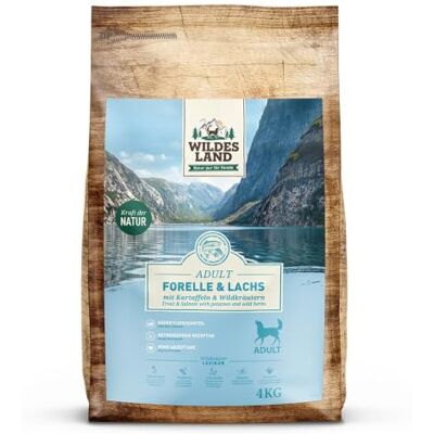 WILDES LAND Forelle & Lachs mit Kartoffel Classic Adult Trockenfutter für Hunde 30 kg WILDES LAND Forelle & Lachs mit Kartoffel Classic Adult Trockenfutter für Hunde 30 kg