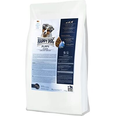 Happy Dog Young Puppy Starter Lamm & Reis Welpenfutter, 4 kg Granulat zur Anfütterung ab dem 21. Tag, weizenfrei, mit Lamm & Reis, in 3 Minuten als Brei verfütterbar Happy Dog Young Puppy Starter Lamm & Reis Welpenfutter, 4 kg Granulat zur Anfütterung ab dem 21. Tag, weizenfrei, mit Lamm & Reis, in 3 Minuten als Brei verfütterbar