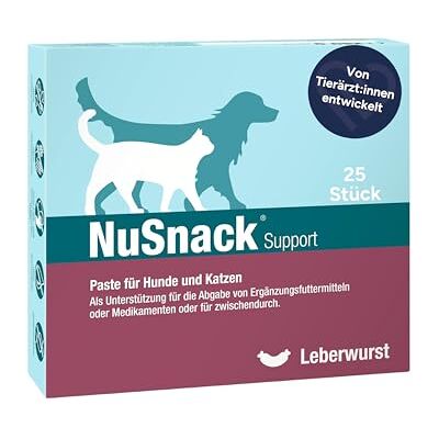 NutriLabs NuSnack® Hunde & Katzen Snacks 25 Sachets à 10 g Medikamentenversteck für Haustiere Leckerli mit Leberwurstgeschmack Leckereien für stressfreie Medikamentengabe etc. NutriLabs NuSnack® Hunde & Katzen Snacks 25 Sachets à 10 g Medikamentenversteck für Haustiere Leckerli mit Leberwurstgeschmack Leckereien für stressfreie Medikamentengabe etc.