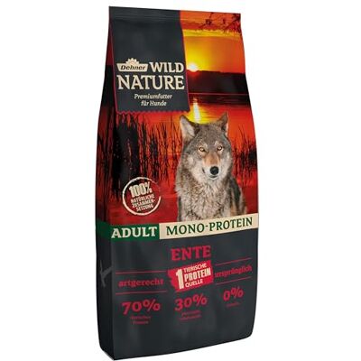 Dehner Wild Nature Hundefutter Mono Protein, Trockenfutter getreidefrei / zuckerfrei, für ausgewachsene Hunde, Ente / Fisch, 12 kg Dehner Wild Nature Hundefutter Mono Protein, Trockenfutter getreidefrei / zuckerfrei, für ausgewachsene Hunde, Ente / Fisch, 12 kg