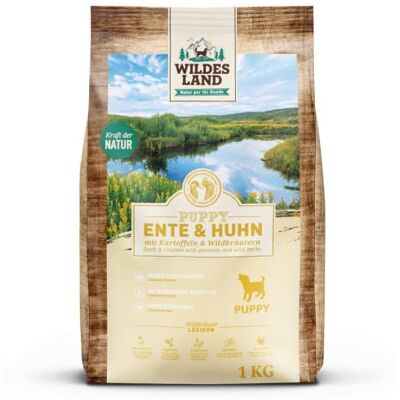 WILDES LAND Ente & Huhn mit Kartoffel Classic Puppy Trockenfutter für Hunde 4 x 1 kg WILDES LAND Ente & Huhn mit Kartoffel Classic Puppy Trockenfutter für Hunde 4 x 1 kg