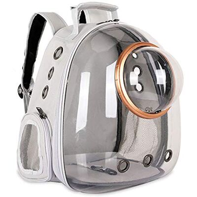 Sipobuy Pet Raum Kapsel Rucksack, Kleine Medium Katze Welpen Hund Träger, Transparent Atmungsaktive Wärme Proof, Für Reise Wandern Zu Fuß Camping (Grey) Sipobuy Pet Raum Kapsel Rucksack, Kleine Medium Katze Welpen Hund Träger, Transparent Atmungsaktive Wärme Proof, Für Reise Wandern Zu Fuß Camping (Grey)