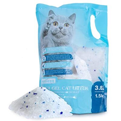 Nobleza Silikat Kristalle Katzenstreu 3.8L Hochwertige, Staub- und klumpenfreie Katzenstreu mit überlegener Geruchskontrolle und effektiver Flüssigkeitsaufnahme Nobleza Silikat Kristalle Katzenstreu 3.8L Hochwertige, Staub- und klumpenfreie Katzenstreu mit überlegener Geruchskontrolle und effektiver Flüssigkeitsaufnahme