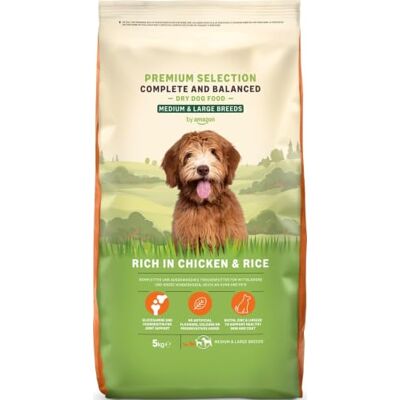 Amazon Hundefutter für ausgewachsene Hunde (Adult) Aller Rassen, Fein zubereitetes Trockenfutter reich an Huhn und Reis, 5 kg (1er-Pack)(Zuvor eine Marke von Lifelong, gleiches Produkt) Amazon Hundefutter für ausgewachsene Hunde (Adult) Aller Rassen, Fein zubereitetes Trockenfutter reich an Huhn und Reis, 5 kg (1er-Pack)(Zuvor eine Marke von Lifelong, gleiches Produkt)