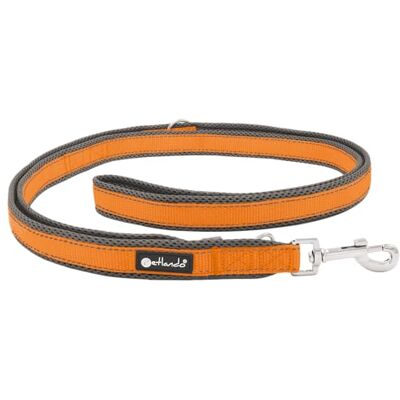 Petlando Hundeleine Outdoor, Orange, 230x1,5cm Für kleine Hunde, 3-fach verstellbare Führleine, reflektierend, weiche Mesh-Polsterung, starke Karabiner, Umhängeleine Petlando Hundeleine Outdoor, Orange, 230x1,5cm Für kleine Hunde, 3-fach verstellbare Führleine, reflektierend, weiche Mesh-Polsterung, starke Karabiner, Umhängeleine