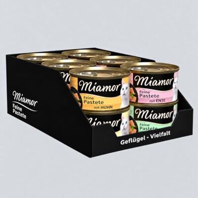 Miamor Pastete Multibox Nassfutter für Katzen 5x12x85g Alleinfutter für ausgewachsene Katzen. Katzennassfutter ohne Getreide, Soja oder künstliche Farb- und Konservierungsstoffe Miamor Pastete Multibox Nassfutter für Katzen 5x12x85g Alleinfutter für ausgewachsene Katzen. Katzennassfutter ohne Getreide, Soja oder künstliche Farb- und Konservierungsstoffe