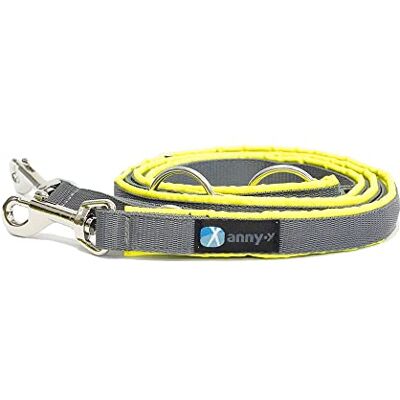 anny-x teilgepolsterte Führleine Classic Bolt Protect leuchtgelb grau 3m anny-x teilgepolsterte Führleine Classic Bolt Protect leuchtgelb grau 3m