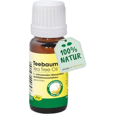 cdVet Naturprodukte Teebaumöl 10 ml 100% natürliches australisches Öl, schonend destilliert, cineolarm, vielseitig im Einsatz cdVet Naturprodukte Teebaumöl 10 ml 100% natürliches australisches Öl, schonend destilliert, cineolarm, vielseitig im Einsatz