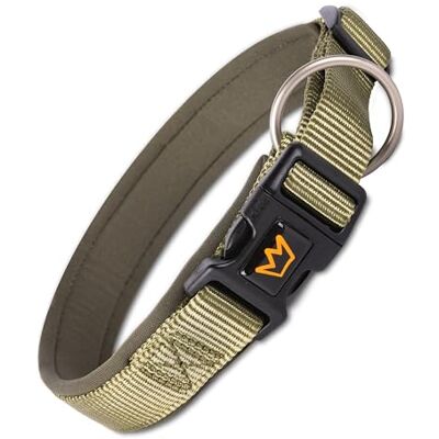 Rudelkönig Hundehalsband Bella Gepolstertes Nylon Halsband Hund Weiches Neopren-Innenpolster, robustes Nylon-Außenband, verstellbarer Verschluss – ideal für mittelgroße Hunde Rudelkönig Hundehalsband Bella Gepolstertes Nylon Halsband Hund Weiches Neopren-Innenpolster, robustes Nylon-Außenband, verstellbarer Verschluss – ideal für mittelgroße Hunde