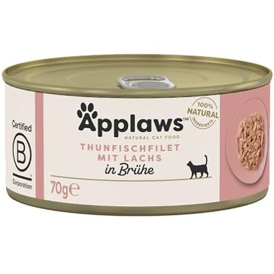 Applaws Natürliche Thunfischfilet mit Lachs in Brühe - Katzennahrung Applaws Natürliche Thunfischfilet mit Lachs in Brühe - Katzennahrung