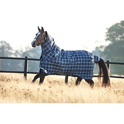 Horseware Rhino Plus Turnout Lite 0g, Größe:130 cm / 6'0, Farbe:Navy Check Horseware Rhino Plus Turnout Lite 0g, Größe:130 cm / 6'0, Farbe:Navy Check