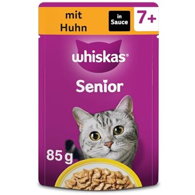 Whiskas Senior-Katzenfutter in Sauce mit Huhn - 28 x 85 g Whiskas Senior-Katzenfutter in Sauce mit Huhn - 28 x 85 g