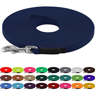 LENNIE BioThane Schleppleine, 9mm, Hunde 5-15kg, 2m lang, ohne Handschlaufe, Marineblau, genäht LENNIE BioThane Schleppleine, 9mm, Hunde 5-15kg, 2m lang, ohne Handschlaufe, Marineblau, genäht