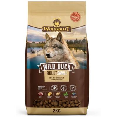 Wolfsblut – Wild Duck Small Breed Trockenfutter mit wertvollen Superfoods für kleine, ausgewachsene Hunde. Getreidefreies Alleinfutter ohne Zusatzstoffe im Beutel 2kg Ente Wolfsblut – Wild Duck Small Breed Trockenfutter mit wertvollen Superfoods für kleine, ausgewachsene Hunde. Getreidefreies Alleinfutter ohne Zusatzstoffe im Beutel 2kg Ente