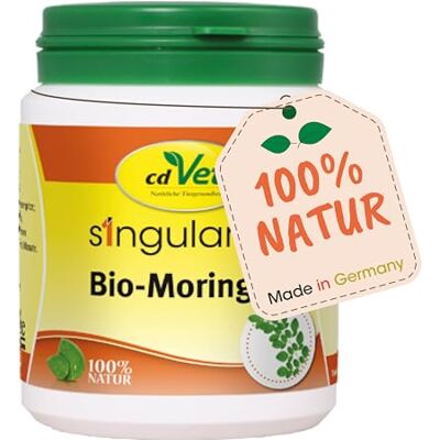 cdVet Naturprodukte Singulares Bio-Moringa 100 g Hund, Katze, Pferd Kaninchen Einzelfuttermittel Reich an Vitaminen+Nährstoffen+Aminosäuren+ Eisen aus ökologischem Anbau 100% Bio-Moringa - cdVet Naturprodukte Singulares Bio-Moringa 100 g Hund, Katze, Pferd Kaninchen Einzelfuttermittel Reich an Vitaminen+Nährstoffen+Aminosäuren+ Eisen aus ökologischem Anbau 100% Bio-Moringa -