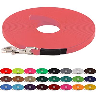 LENNIE BioThane Schleppleine, 9mm, Hunde 5-15kg, 2m lang, ohne Handschlaufe, Koralle, genäht LENNIE BioThane Schleppleine, 9mm, Hunde 5-15kg, 2m lang, ohne Handschlaufe, Koralle, genäht