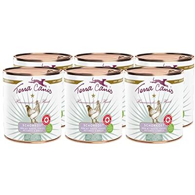 Terra Canis Hund-Schonkost, Nassfutter Huhn 6x800 g – Ergänzungs-Hundefutter, getreidefrei, ideal bei akuten Magen-Darm-Problemen, mit Rohstoffen in 100% Lebensmittelqualität Terra Canis Hund-Schonkost, Nassfutter Huhn 6x800 g – Ergänzungs-Hundefutter, getreidefrei, ideal bei akuten Magen-Darm-Problemen, mit Rohstoffen in 100% Lebensmittelqualität
