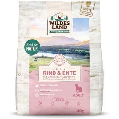 WILDES LAND Rind und Ente Classic Adult Trockenfutter für Katzen 2,8 kg WILDES LAND Rind und Ente Classic Adult Trockenfutter für Katzen 2,8 kg
