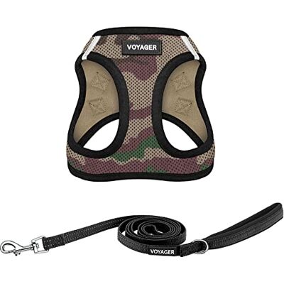 Best Pet Supplies Voyager Step-in Air, Allwetter-Mesh-Geschirr und reflektierender Hund, 1,52 m, Kombination mit Neopren-Griff, für kleine, mittelgroße und große Rassen Welpen von – Best Pet Supplies Voyager Step-in Air, Allwetter-Mesh-Geschirr und reflektierender Hund, 1,52 m, Kombination mit Neopren-Griff, für kleine, mittelgroße und große Rassen Welpen von –