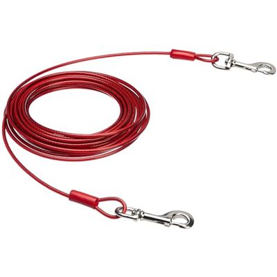Amazon Cable para ATAR Perros, Hasta 56 kg, 9,1 m, Rot Amazon Cable para ATAR Perros, Hasta 56 kg, 9,1 m, Rot