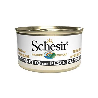 Schesir Katzen Thunfisch mit Weißfisch Gedämpft 85g - Katzenfutter Schesir Katzen Thunfisch mit Weißfisch Gedämpft 85g - Katzenfutter